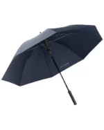 Parapluie bleu marine 136 cm, design moderne, poignée noire élégante, idéal pour une protection optimale contre la pluie.