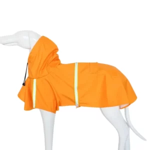 Imperméable jaune pour chien orange