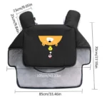 Tablier scooter imperméable avec manches, design amusant et personnage adorable, idéal contre la pluie. Dimensions : 105x85 cm.