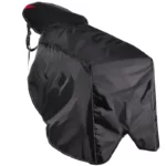 Jupe et tablier scooter imperméable noir, ajustable et élégant, parfait pour protection contre la pluie et le vent. [Collection]