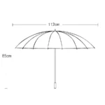 Parapluie de chasse multicolore 112 cm envergure, 85 cm hauteur, robuste et pratique, parfait pour la chasse en plein air.