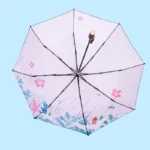 Parapluie enfant manuel chats rigolos, motif coloré ludique, parfait pour protéger les petits les jours de pluie.