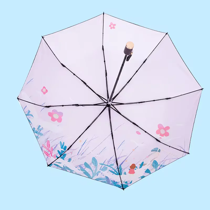Parapluie enfant manuel chats rigolos, motif coloré ludique, parfait pour protéger les petits les jours de pluie.
