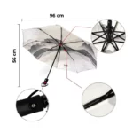 Parapluie enfant automatique multicolore avec motif de chihuahua, structure solide, compact replié (56 cm), idéal contre la pluie.