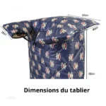 Tablier scooter à motifs points blancs, collection [Collection], protection pluie élégante et pratique, dimensions 28x67x40x82 cm.