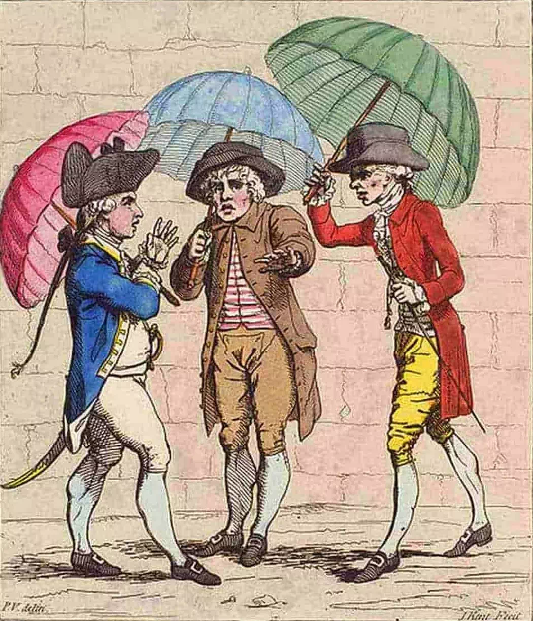 Parapluie de style pour les hommes de l'époque, fabriqué de façon artisanale et très raffiné !