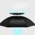 Chapeau parapluie innovant noir grande taille, protection efficace contre la pluie, design fonctionnel et élégant pour tous.