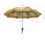 Parapluie automatique beige et jaune 96 cm, design élégant, pratique, protection pluie, accessoire mode chic et fonctionnel.