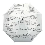 Parapluie automatique ado lycéen mathématique blanc