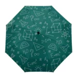 Parapluie automatique ado lycéen mathématique vert