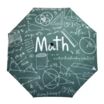 Parapluie automatique ado lycéen mathématique vert kaki
