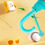 Parapluie cloche turquoise pour enfants, design ludique et estival, idéal pour la pluie et la touche colorée des accessoires