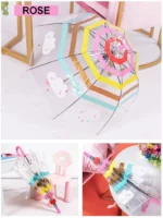 Parapluie enfant petite parapluie droit rose