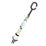 Parapluie inversé résistant au vent avec motif géométrique coloré, poignée ergonomique, parfait pour une protection efficace sous la pluie.