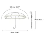 Parapluie transparent motifs chiens et chats, 105 cm de diamètre, poignée courbée, idéal pour pluie avec style animalier.
