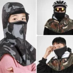 Capuche pluie camouflage isotherme anti-UV pour extérieur, accessoires résistants et stylés adaptés activités plein air.