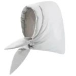 Capuche hiver triangle molletonnée femme, protection pluie et neige, grise avec nœud, élégance et chaleur [Collection].