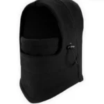 Capuche de pluie polaire intégrale élastique noire, idéale pour se protéger du froid et de l'humidité. Parfaite pour l'hiver.