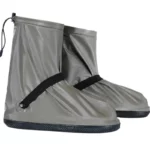 Couvre-chaussures avec lacet réglable et fermeture éclair, protection imperméable et antidérapante pour toutes conditions météorologiques.