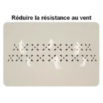 Parapluie inversé pastel avec flèches et motifs optimisés pour réduire la résistance au vent, idéal pour conditions venteuses.