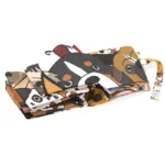 Parapluie automatique pliant avec motifs de têtes de chiens, pratique et coloré, idéal pour les amoureux d’animaux sous la pluie.