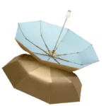 Parapluie automatique doré de qualité, élégant et moderne, idéal pour une protection stylée contre la pluie. Accessoire tendance.