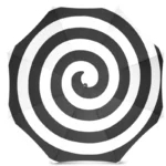 Parapluie noir et blanc manuel avec motif en spirale octogone, design élégant, parfait pour toutes les saisons et intempéries.
