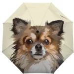 Parapluie manuel avec motifs chiens mignons, idéal pour les amoureux des animaux, alliant style élégant et protection contre la pluie.