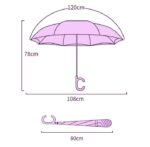 Parapluie inversé pastel design élégant, pratique contre la pluie, compact 120 cm de diamètre, parfait pour un look tendance.