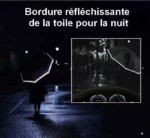 Parapluie inversé résistant avec bordure réfléchissante pour visibilité nocturne, idéal en ville, design moderne de la collection.