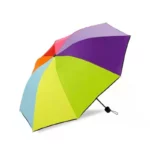parapluie manuel multicolore anti-uv couleur sur fond blanc