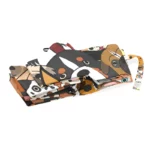 Parapluie automatique motif chiens noirs et colorés, élégant et pratique, idéal pour rester au sec avec style.