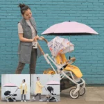 Parapluie poussette rose protection UV, accessoires pratiques et stylés pour protéger bébé, modèles variés pour toutes les occasions.