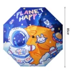 Parapluie poussette réglable anti-UV avec design fusées, astronaute et lapin, idéal pour landau, protection solaire universelle.