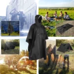 Poncho de pluie imperméable homme, parfait pour la randonnée, camping, pique-nique et protection contre les intempéries.
