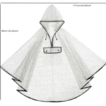 Poncho femme blanc transparent avec poche intégrée, léger et imperméable, parfait pour rester élégante sous la pluie.