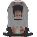 Toile protection poussette anti-UV avec fenêtre transparente, idéale pour protéger bébé tout en gardant un œil sur lui.