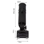 Support parapluie golf en plastique noir, 14,7 cm, fixation facile, base 10x7,5 cm, idéal pour protéger sous la pluie.