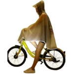 Poncho pluie large pour vélo et scooter, imperméable transparent, protection pratique contre la pluie en déplacement.