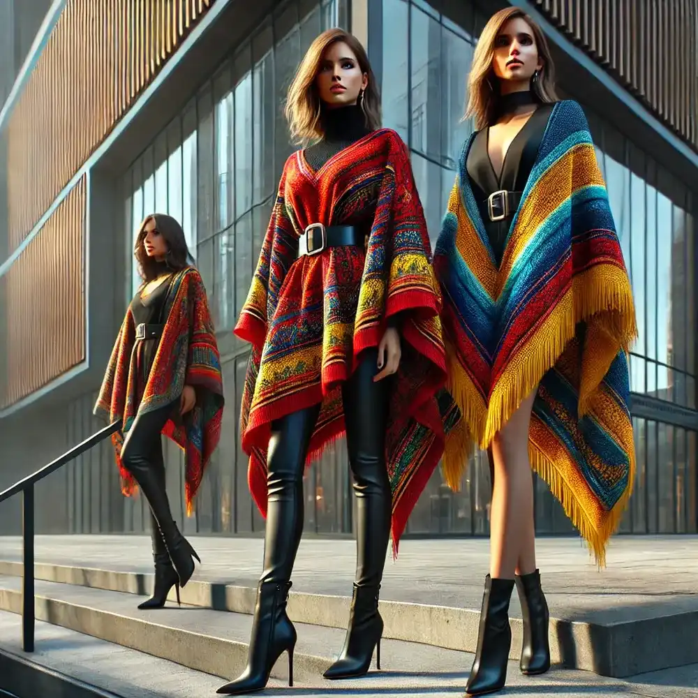 Comment porter un poncho coloré pour femme avec style ?