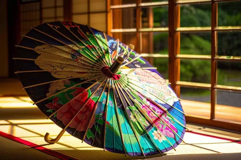 Parapluie traditionnel japonais coloré