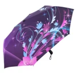 Parapluie automatique violet au thème du papillon, belle ouverture, joli design !