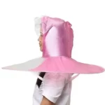 magnifique capuche ou parapluie chapeau anti-pluie rose