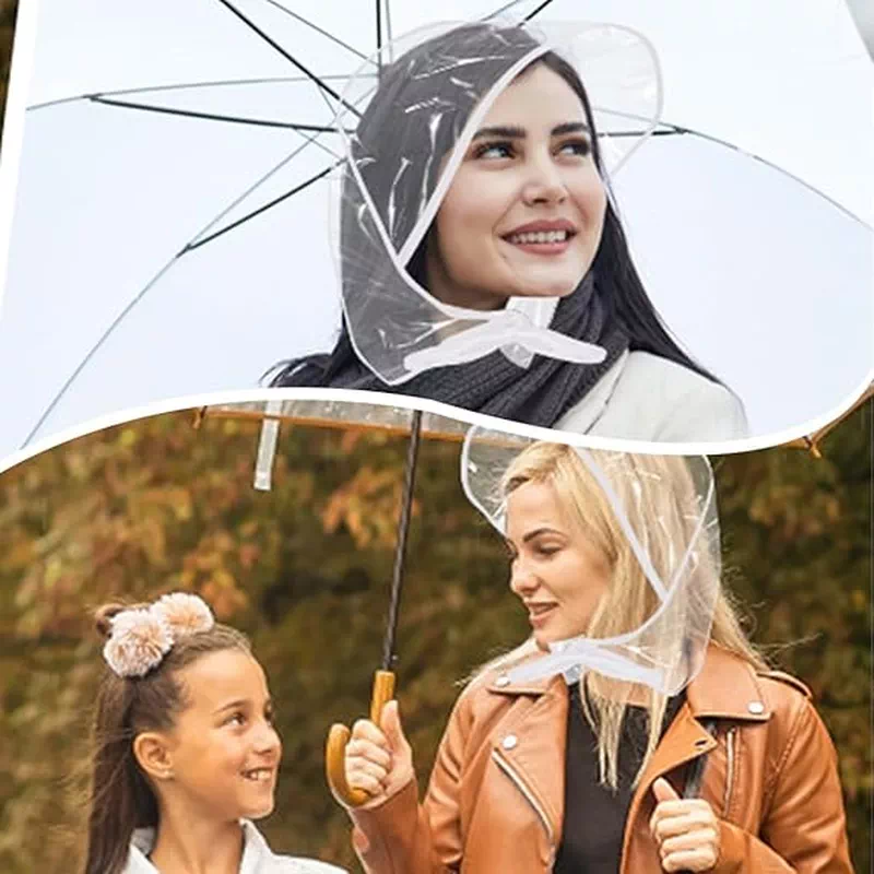 Une capuche nylon transparente pour toutes les situations pluvieuses.