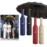 Magnifique parapluie automatique noir de 107 cm 4 couleurs, rouge, noir, beige, bleu.