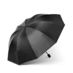 Joli grand parapluie inverse noir de 130 cm de diamètre anti-UV très imperméable.