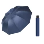 Grand parapluie inverse bleu de 130 cm de diamètre anti-UV.