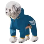 Anorack étanche bleu pour petit chien.