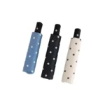 Parapluie automatique noir, motif à pois, très joli, 3 couleurs, blanc, bleu, noir.