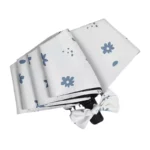 Très beau parapluie automatique blanc à fleur pour femme.